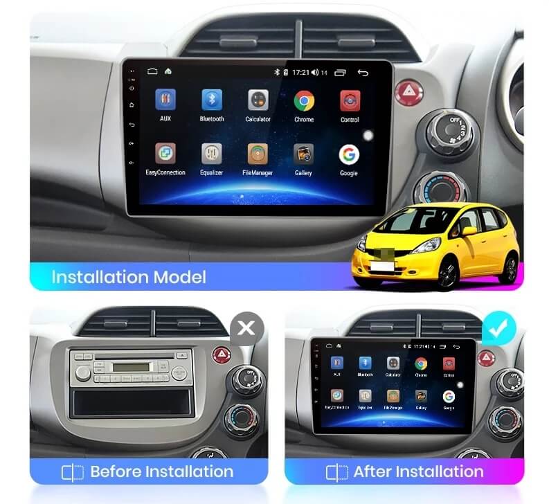 Old Honda Jazz Android Player Wavehertz