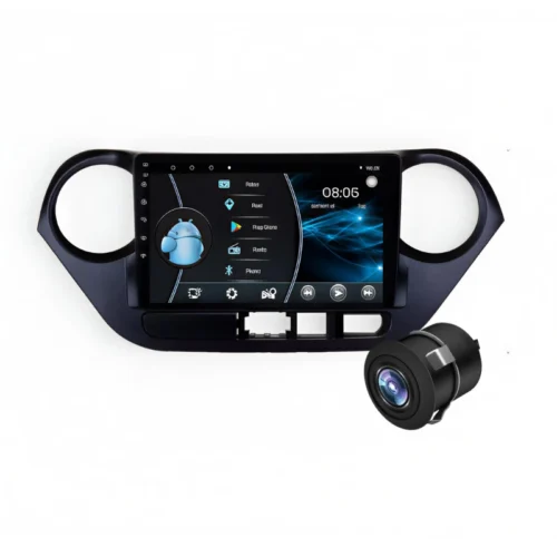 Hyundai Grand i10 9 Inch Android Stereo TS7 Quad Core | 2GB RAM 32GB ROM | AHD Reverse Camera | With Frame