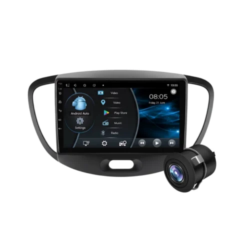 Hyundai i10 9 Inch Android Stereo TS7 Quad Core | 2GB RAM 32GB ROM | AHD Reverse Camera | With Frame