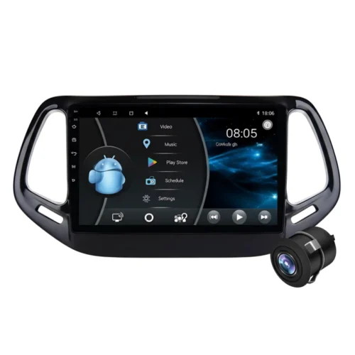 Jeep Compass 9 Inch Android Stereo TS7 Quad Core | 2GB RAM 32GB ROM | AHD Reverse Camera | With Frame