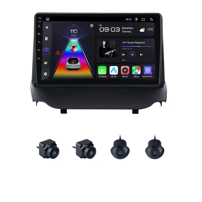 Ford Ecosport Trend 9 Inch Android Car Stereo With 360 Bird View Camera (2013-2017)