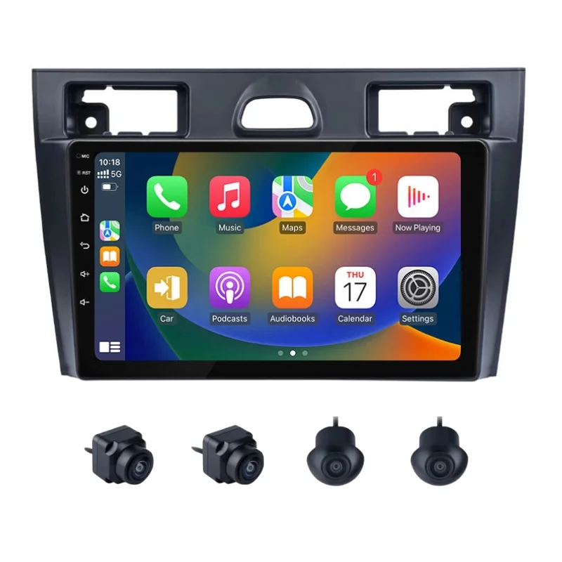 Ford Fiesta 9 Inch Android Car Stereo With 360 Bird View Camera