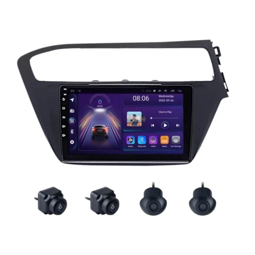Hyundai i-20 9 Inch Android Car Stereo With 360 Bird View Camera (2018-2019)