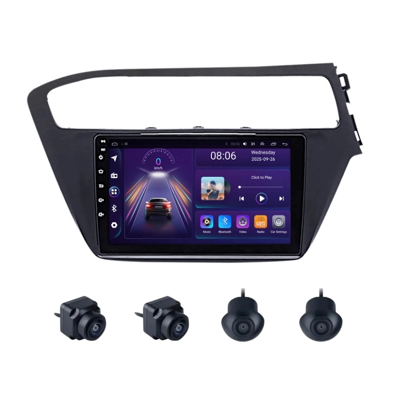 Hyundai i-20 9 Inch Android Car Stereo With 360 Bird View Camera (2018-2019)