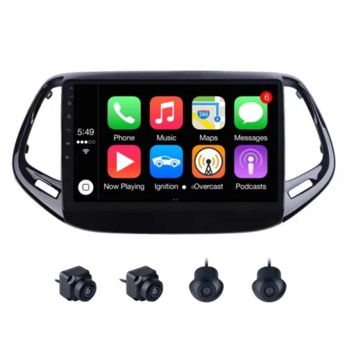 JEEP Compass 9 Inch Android Car Stereo With 360 Bird View Camera