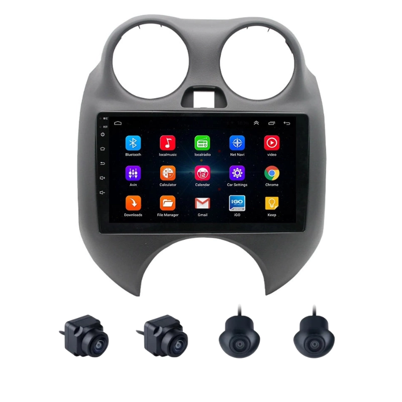 Nissan Micra 9 Inch Android Car Stereo With 360 Bird View Camera