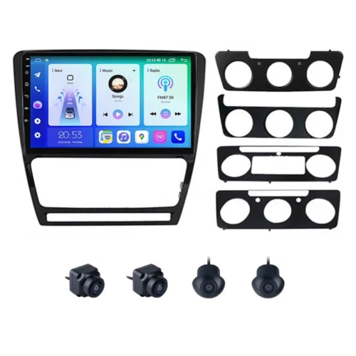Skoda Octavia 9 Inch Android Car Stereo With 360 Bird View Camera
