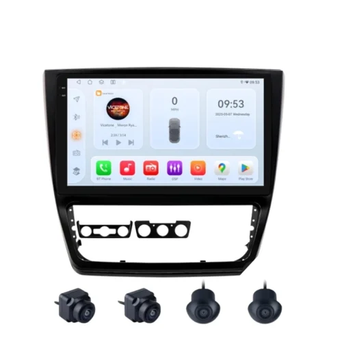 Skoda Yeti 9 Inch Android Car Stereo With 360 Bird View Camera