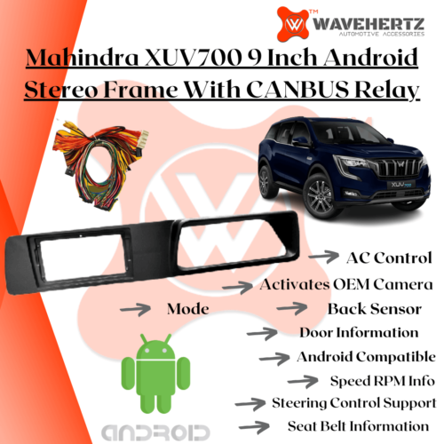 Mahindra XUV700 9 Inch Stereo Frame With CANBUS Wiring Harness Kit
