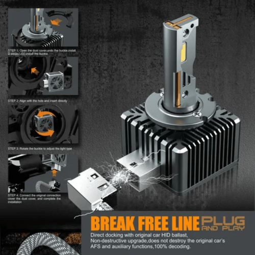 D Series D2S LED Headlight Bulb100 Watt/Pair