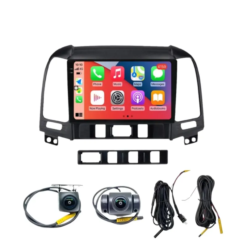 Hyundai-Santafe-2006-2010-9-Inch-Android-Car-Stereo-4GB64GB-With-Front-Rear-Camera-DVR