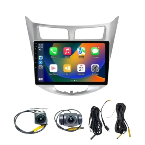 Hyundai Verna Fluidic (2012-2017) 9 Inch Android Car Stereo 4GB/64GB With Front & Rear Camera DVR | Wireless Apple CarPlay | Android Auto | DSP | With Frame