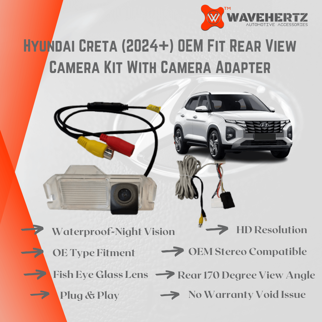 Hyundai Creta 2024 oem fit camera kit with camera adapter