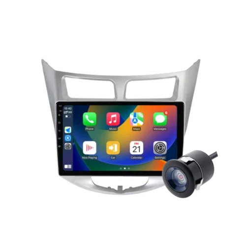 Hyundai Verna Fluidic (2012-2017) 9 Inch Android Car Stereo | TS9 | 4GB RAM | 32GB ROM | Wireless Apple CarPlay | Android Auto | DSP | IPS Screen | Wi-Fi | Quad Core CPU | Bluetooth | GPS Navigation Support | AHD Reverse Camera