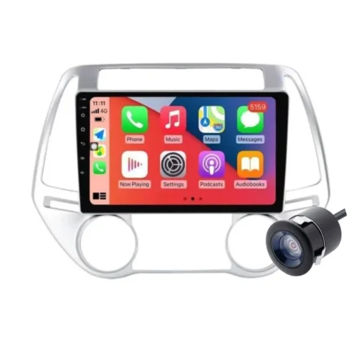 Hyundai i-20 (2012-2014) 9 Inch Android Car Stereo | TS9 | 4GB RAM | 32GB ROM | Wireless Apple CarPlay | Android Auto | DSP | IPS Screen | Wi-Fi | Quad Core CPU | Bluetooth | GPS Navigation Support | AHD Reverse Camera
