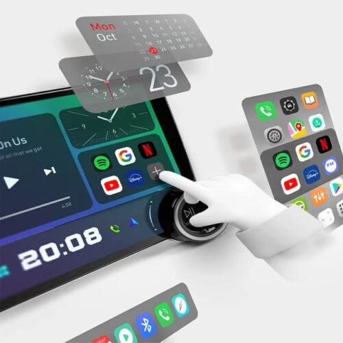 Universal Diamond 2K 11.8 Inch Android Car Stereo Dual Knobs | 4GB RAM | 64GB ROM | Wireless Apple CarPlay | Android Auto | 360 In-Built | 4G Sim Support | QLED Display | DSP | Wi-Fi | Octa Core CPU | Bluetooth | GPS Navigation Support | AHD Reverse Camera