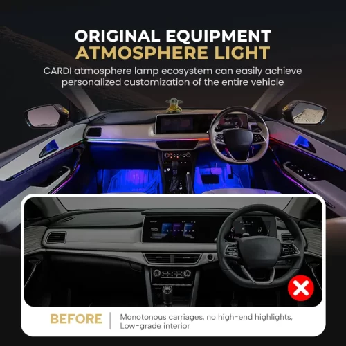 Mahindra XUV700 Cardi K4 LED Ambient Light Kit | Mahindra XUV700 22-in-1 Atmosphere Lamp K4 with App Control