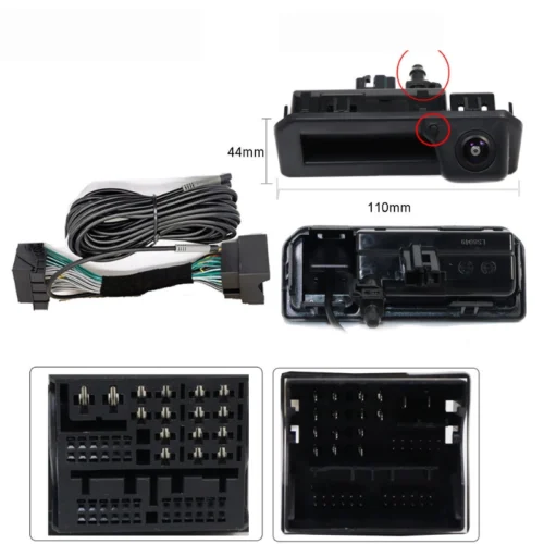 Volkswagen Taigun Rear View Camera Kit – Reverse Parking Camera for OEM Stereo with Quad-Lock Camera Adapter